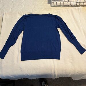 Boat Neck Knit Top with Puff Sleeves